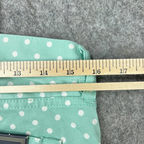 J Crew Jeans Womens 28 Mint Green Cropped‎ Matchstick Polka Dot Denim Pants NEW - Picture 10 of 13